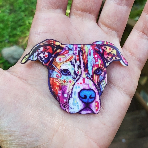 NWOT Pitbull Rainbow Pin - Picture 2 of 6